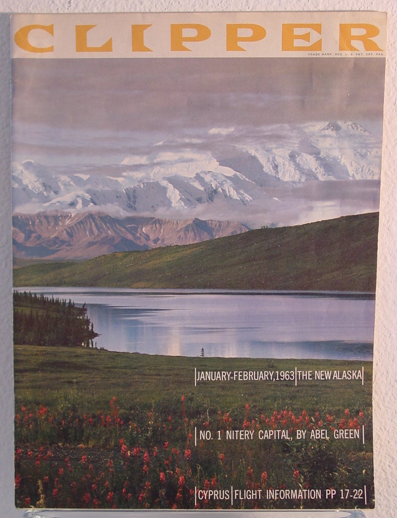1963 January - Februay, Clipper in-flight magazine with a cover story on Alaska.